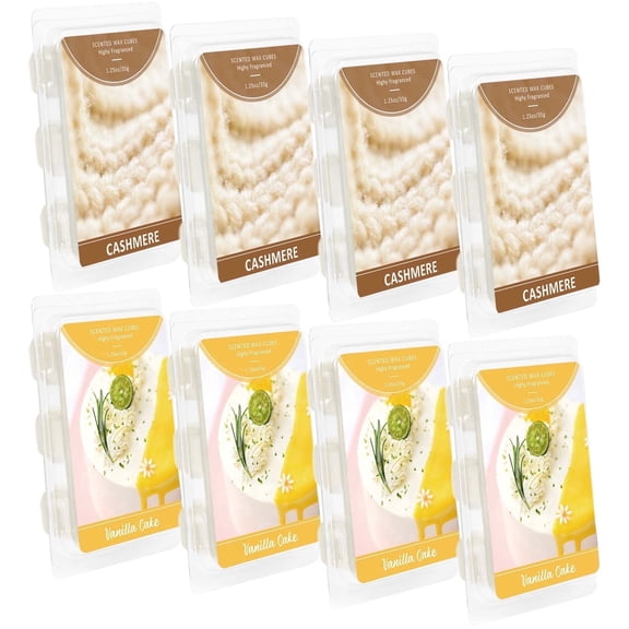 LA BELLEFÉE Scented Wax Melts, 8 Pack Wax Cubes for Warmers, Cashmere & Vanilla Cakes Scents