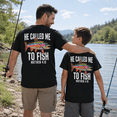 thumbnail image 3 of He Called Me To Fish Matthew 4:19 Matching Shirts, Christian Fishing Shirt, Father Son Fishing Outfit, Faith Based Father's Day Gift, 3 of 7