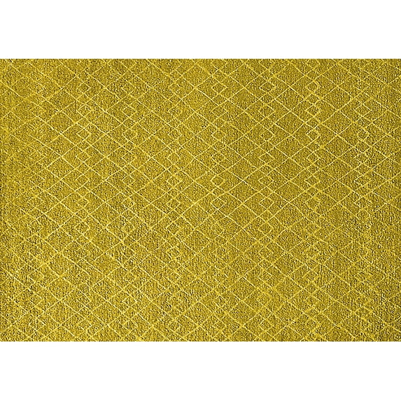 Ahgly Company Indoor Rectangle Solid Yellow Modern Area Rugs, 8' x 10'