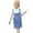 B, variant on XinLfly Girls Kids Casual Loose Fit Skirts New Solid Color Cowboy Strap 2024 Spring Summer Baby Long Skirt Overall with Pocket Fall Clothes,B,10