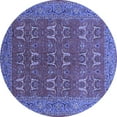 thumbnail image 1 of Ahgly Company Indoor Round Oriental Blue Industrial Area Rugs, 6' Round, 1 of 4