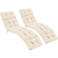 thumbnail image 1 of Costway 2PCS 73" Lounge Chaise Cushion Padded Recliner Cushion Indoor Outdoor Beige, 1 of 10