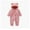 Pink, variant on WOYY Girls -Lined Romper Hooded Zipper Jumpsuit Fuzzy Onesies, Sizes 12-18M