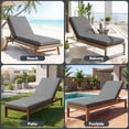 thumbnail image 4 of YEERSWAG Outdoor Chaise Lounge Cushions, 72x21x3 inch Lounge Chaise Cushion with Ties, High Density Foam Patio Chaise Lounge Chair Cushion for Outdoor Patio, Gray, 4 of 10