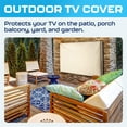 thumbnail image 2 of Garnetics 80-85” Outdoor TV Cover Waterproof and Weatherproof Outside Television Protector, Beige, 2 of 7