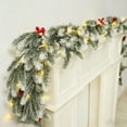 thumbnail image 7 of Artificial Norfolk Pine Garland Christmas Decoration 5.9 Ft,Christmas Winter Snow Garland for Fireplace Stairs Cabinet Home Table Outdoor Snow Style Decoration, 7 of 7