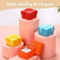 thumbnail image 5 of 48 Pcs Cardboard Ring Gift Boxes with Ribbon Bows - 1.57x1.57 Inches Small Square Jewelry Boxes, Assorted Colors, Removable Tray, Fabric-Lined Interior, Ideal Gift for Her/Him, 5 of 7
