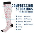 thumbnail image 2 of FORMRS Womens Knee High Socks Casual Long Thick Travel Daily Wear, 1 Pair, Hand Drawn Hearts, 2 of 6