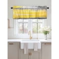 thumbnail image 2 of Valances for Windows Gray Yellow Gradient Rod Pocket Cafe Window Treatments Valance Curtains for Kitchen Bathroom Laundry Basement Windows 42"x12", 2 of 9