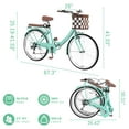 thumbnail image 2 of Bstjewey 26"Cruiser Bike, Fits Riders 5'2"-6'1",Green, Adult, Women's, 2 of 9