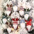thumbnail image 2 of 5x Gnomos de Navidad de felpa enana sin rostro muñeca Antlers de punto decoración de árbol de Navidad, tipo B Feliz Sencillez, 2 of 5