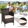 thumbnail image 4 of Spaco 3 Piece Patio Conversation Set Outdoor Rattan Wicker Furniture Set with Coffee Table & Chairs Patio Bistro with Seat Cushions for Garden Balcony Backyard Poolside, 4 of 8