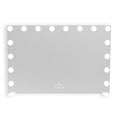 thumbnail image 6 of Impressions Vanity Glamour Tri Tone Wide LED Makeup Mirror, Tabletop Wall Mount Lighted Vanity Mirrors With 16 Bulbs and Detachable Leg Stands (White), 6 of 6