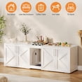 thumbnail image 6 of Kselythan 55" Large Cat Litter Box Enclosure for 2 Cats, Hidden Cat Litter Box Furniture with Double Room and Cushion, Wooden Kitty Litter Box Cabinet Furniture, 6 of 8