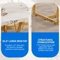 thumbnail image 5 of Dextrus Modern Dining Table, 82 inches Rectangle Dinner Table for 6-8 People, Faux Marble Large Kitchen Table with Gold Metal Legs for Dinner Room Kitchen, White, 5 of 10