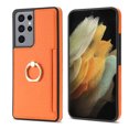thumbnail image 5 of Allytech Galaxy S21 Ultra Case Cover Wallet, S21 Ultra Case, PU Leather with Ring Holder Stand Protective Shockproof Slim Fit Shell Phone Case Cover for Samsung Galaxy S21 Ultra - Orange, 5 of 5