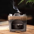 thumbnail image 6 of deevoka Ceramic Teapot Warmer Portable Retro Tea Warmer for Travel Home Office Square, 6 of 9