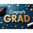 thumbnail image 4 of Graduation Congrats Grad Banner Backdrop Party Decoration Photo Booth Props Celebration Background Event Supplies Stars Ribbons School Ceremony Decor, 4 of 4