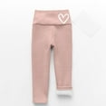 thumbnail image 5 of Antinious Toddler Solid Fall Winter High Waist Fleece Loose Print Stretch Full Length Pants Leggings, 5 of 5