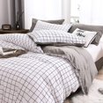 thumbnail image 3 of Buffalo Checked Lattice Quilt Cover Plaid Grid Bedding Duvet Cover Set Queen Size, 3 of 7