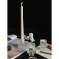 thumbnail image 4 of HofferRuffer Set of 3 Taper Glass Candlestick Holders Tealight Candle Holders for Table Centerpieces, Festival, Wedding Decor and Dinner Party (Clear), 4 of 7