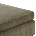 thumbnail image 4 of Benzara Upholstered Transitional Fabric & Solid Wood Ottoman in Taupe Brown, 4 of 6