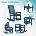 thumbnail image 6 of FODINGHILL Outdoor Rocking Chair Set of 4,HDPE Oversized Rocking Chair Outdoor,High Back Rocking Patio Chairs for Porch Garden Balcony,Blue, 6 of 9