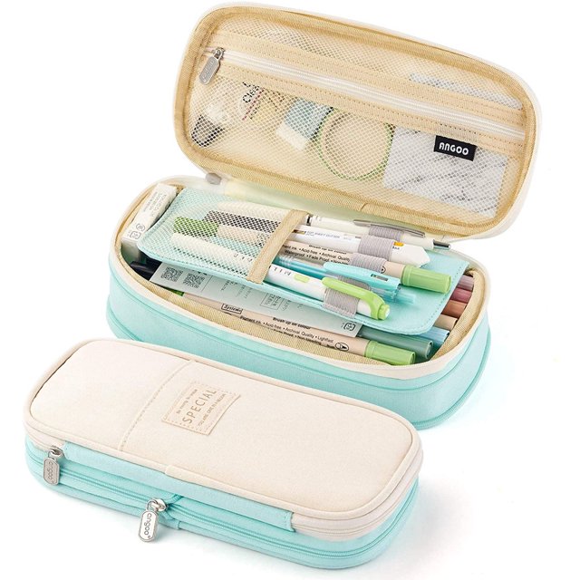 Bolsa De Papelería Estuche De Lápices Convertible De Gran Capacidad De Doble Capa Estilo Estuche Para Lápices útiles Escolares Escolar