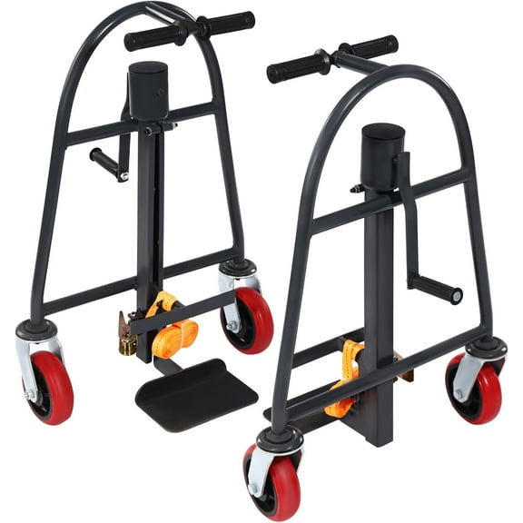 Manual Furniture and Crate Mover, Machinery Mover Tool w/Wheels, Heavy Duty Moving Dolly 1100 lbs Capacity,11.8" Lift Height Furniture Lift Handling Tool, Height Adjustable Furniture Move Tool