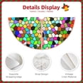 thumbnail image 4 of Daiia Colorful Tie Dye Stained Glass Drawing Merry Christmas Tree Skirt , Xmas Large Lace-up Tree Skirt, Santa Snowflakes Rustic Home Decorations New Year Party Farmhouse Decor-36", 4 of 7