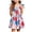 ZM-Watermelon Red, variant on Povozer Dress Girls Kids Summer 2025 4th of July Baby Girl Outfits American Flag Plaid Flying Sleeve A-line Dress Toddler Fourth of July Baby Girl Outfit for 5-6 Years,White
