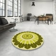 thumbnail image 3 of Ahgly Company Indoor Rectangle Patterned Dark Yellow Green Area Rugs, 3' x 5', 3 of 6