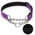 thumbnail image 1 of Collier pour Chien Martingale avec Chaîne en Acier Inoxydable, Collier Réfléchissant en Nylon Rembourré Doux Réglable, Chaîne Robuste Sans Traction pour l'Entraînement à la Marche pour Grands, Moyens, Petits Chiens (Violet, 16.5 Pouces-27.6 Pouces), 1 of 7