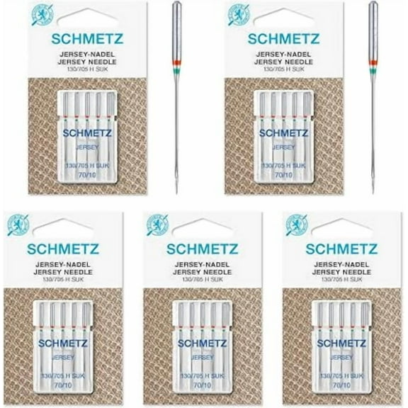 Teamwork 25 Schmetz Jersey Ball Point Sewing Machine Needles 130/705 H SUK Size 70/1025