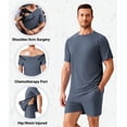 thumbnail image 4 of Pinspark Post Shoulder Surgery Shirts for Men Women Snap Adaptive Hospital Gowns Tear Away Shoulder Replacement Recovery Clothes, 4 of 6