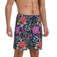 thumbnail image 2 of Sikiie Floral Mens Pajama Shorts, Lightweight Lounge Pant with Pockets Soft Sleep Pj Shorts for MenLarge, 2 of 6