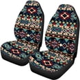 thumbnail image 6 of KUIFORTI Fashion Ethnic Tribe Automobile Seat Cover Sets 4 Pcs, Front Seat Protector Carseat Rear Split Bench Cover Comfortable Universal for Car Truck SUV Easy to Install, 6 of 7