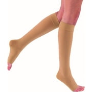Jobst 114637 Relief 30-40 Knee High Open Toe Beige Compression Stockings, Large
