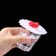 thumbnail image 4 of Taza de silicona transparente cereza resistente al calor tapa reutilizable a prueba de polvo (rojo) Ehuebsd Libre de BPA, 4 of 7