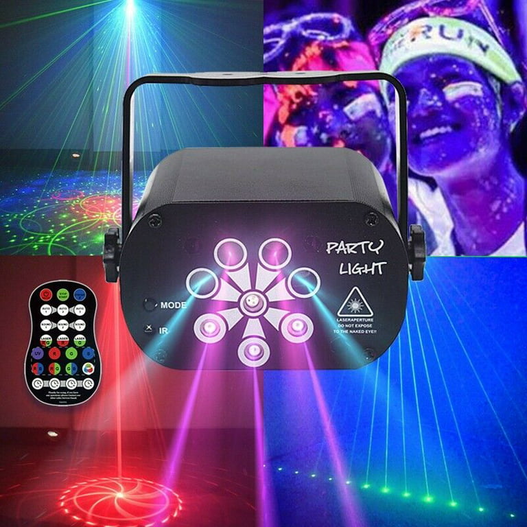 Disco Light RGB Sound Activated Laser DJ Party Lights USB Strobe