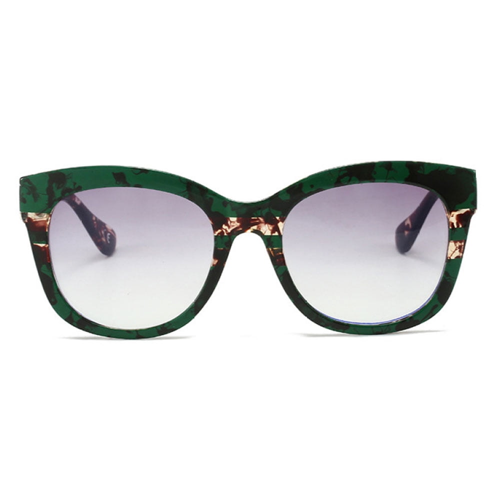 Women Men Thick BIFOCAL Reading Glasses 2.50 Green Floral 