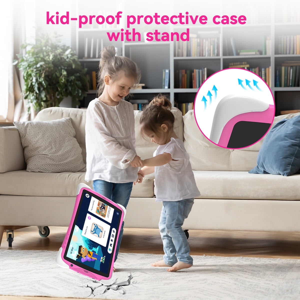 10.1 inch Kids Tablet, Android 12,4GB+64GB Tablet APP Preinstalled & Parent Control Kids Education Children Tablet with WiFi