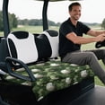 thumbnail image 5 of XYZCANDO Camouflage Golf Ball Golf Cart Seat Cover with 4 Front Pockets - Non-Slip Washable Protector for 2-Seat Golf Carts, 5 of 9