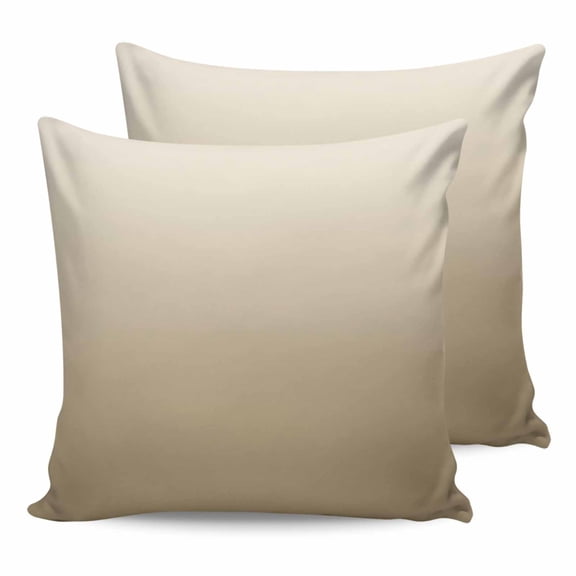 24x24 Pillow Covers Set of 2, Brown Beige Throw Pillow Covers Decorative Couch Cushion Case, Gradient Monochrome Modern Country Microfiber Square Pillowcases for Bedroom Car Living Room