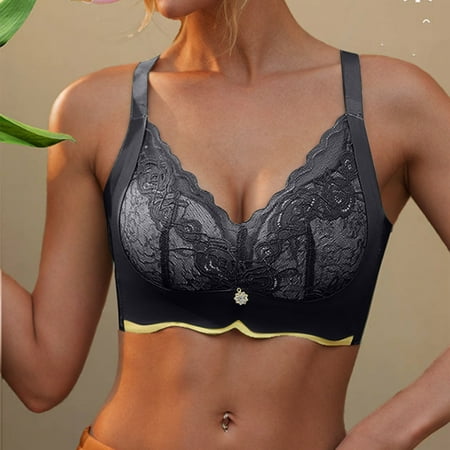 Recent Orders Supportive Bras for Women Push Up No Underwire Bras Plus Size Casual Full Coverage Bras Workout Running Sports Bra Adjustable Strap Brasieres Para Mujer Deals of The Week