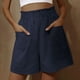 thumbnail image 1 of ICHUANYI Clearance Women's Fashion Pants Leisure Sports Shorts Pants Pocket High Waist Comfortable Jeans(Dark Blue, XL) ICHUANYI WER2023081400740, 1 of 8