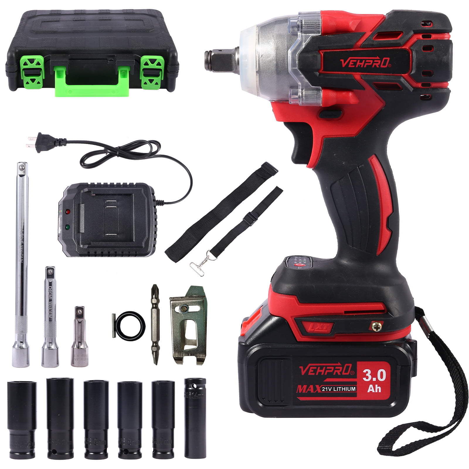 Cordless Drill Electric Impact Wrench Brushless Torque Tool Battery Led Gift Man 