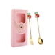 thumbnail image 1 of Cubiertos Juego de cubiertos de acero inoxidable Cucharas de postre reutilizables de acero inoxidable calcetines rosa, 1 of 9