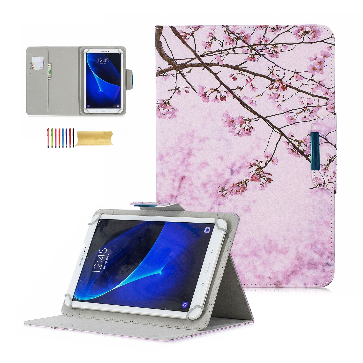 10 Inch Tablet Case, Allytech Slim Folio Wallet Stand Case Cover for