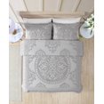 thumbnail image 2 of Beatrice Home Fashions Medallion Chenille Bedspread, Twin, Gray, 2 of 2